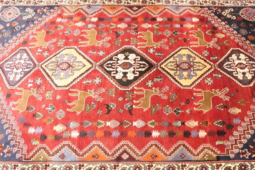 Qashqai Persian Rug — hand-knotted, 287 × 175 cm, Wool