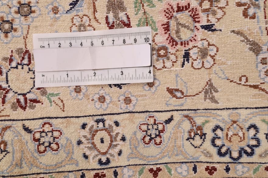 dunkelblauer-nain-teppich-244x143-cm-800000-knoten-handgeknupft-5 Hand-Knotted Wool & Silk Nain Persian Rug, 242 × 142 cm