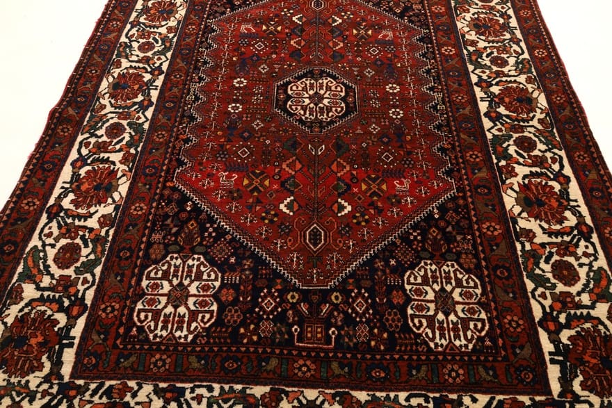 Antique Wool & Silk Persian Rug, 220 × 160 cm
