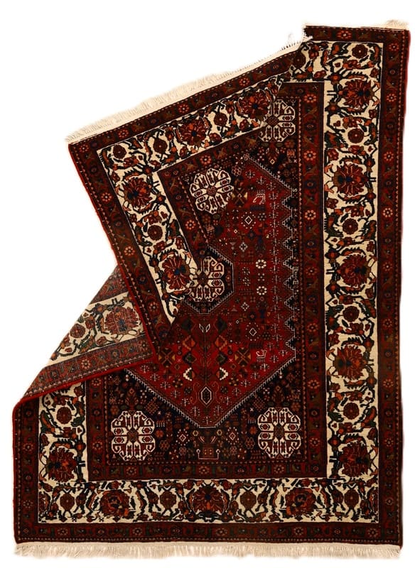 Antique Wool & Silk Persian Rug, 220 × 160 cm