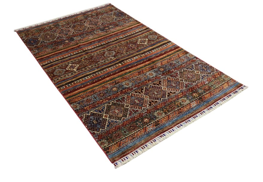 Hand-Knotted Wool Ziegler Pakistani Rug, 217 × 150 cm
