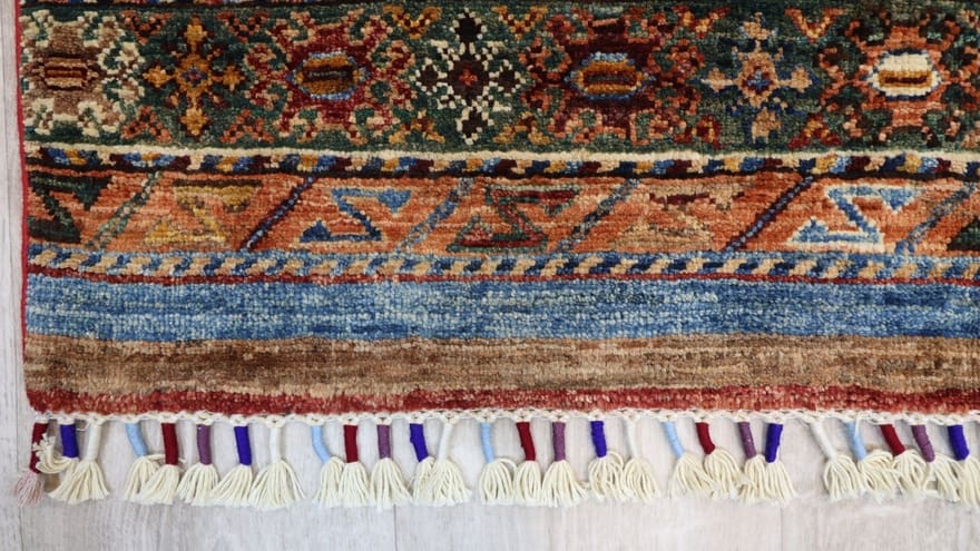 Hand-Knotted Wool Ziegler Pakistani Rug, 217 × 150 cm