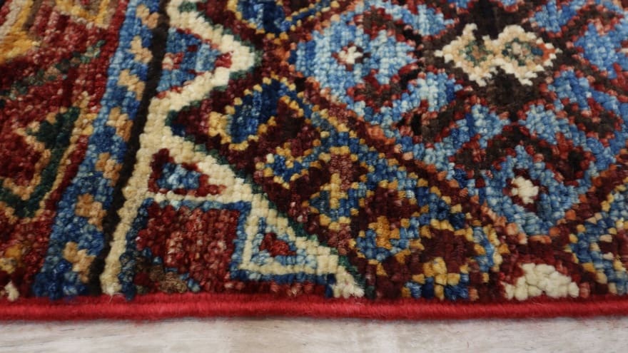 Hand-Knotted Wool Ziegler Pakistani Rug, 217 × 150 cm