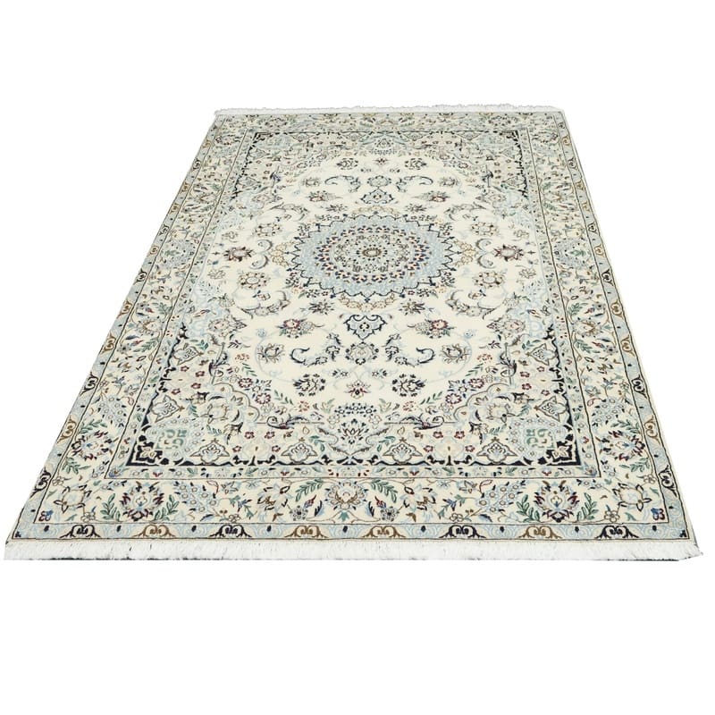 Nain Persian Rug — hand-knotted, 244 × 156 cm, Wool & Silk