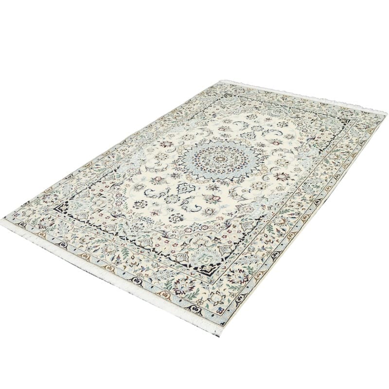 Nain Persian Rug — hand-knotted, 244 × 156 cm, Wool & Silk