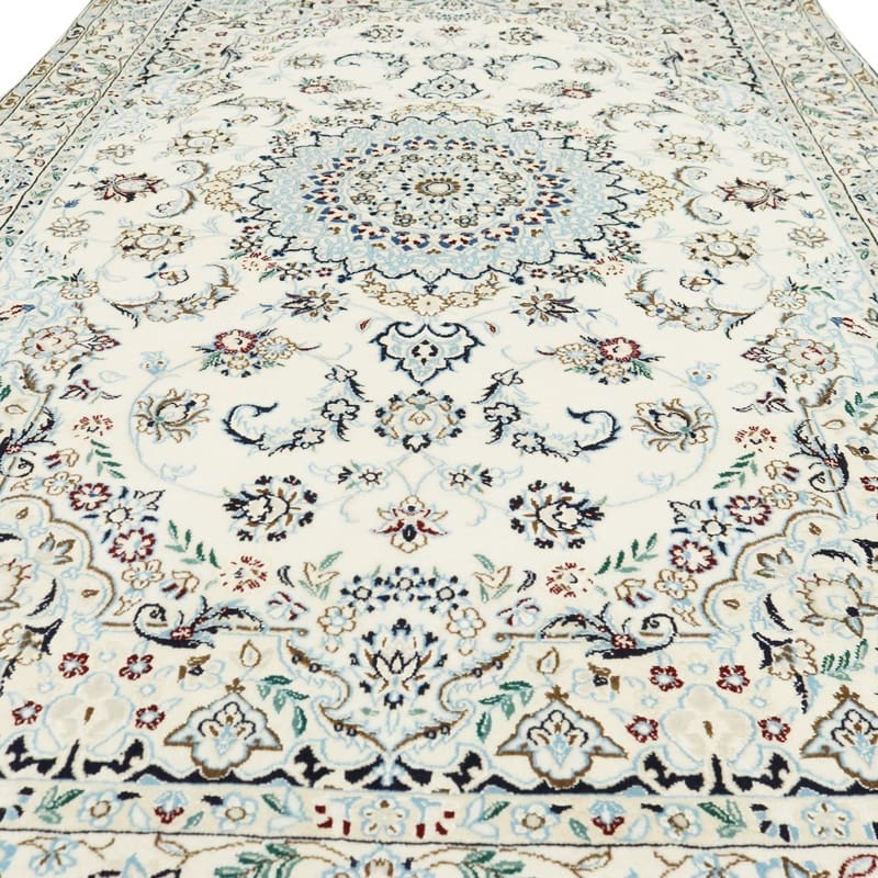 Nain Persian Rug — hand-knotted, 244 × 156 cm, Wool & Silk