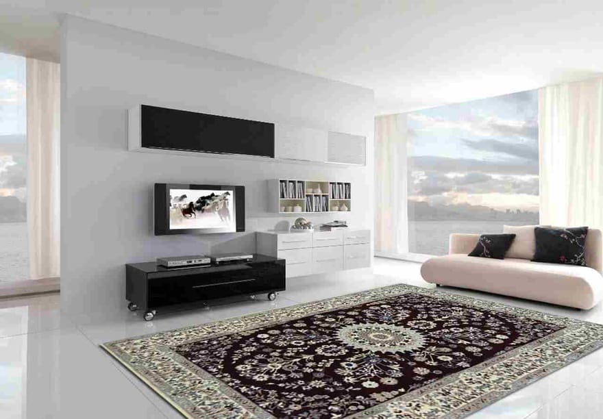 Nain Persian Rug — hand-knotted, 236 × 145 cm, Wool & Silk