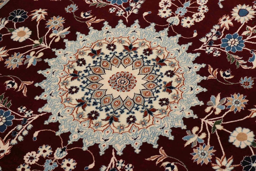 Nain Persian Rug — hand-knotted, 236 × 145 cm, Wool & Silk