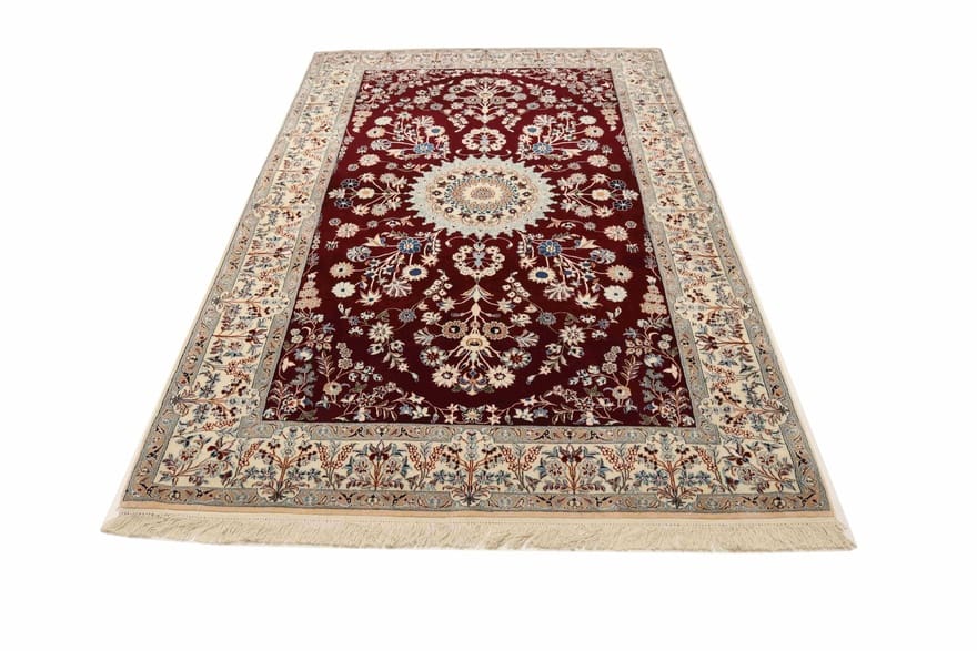 Nain Persian Rug — hand-knotted, 236 × 145 cm, Wool & Silk