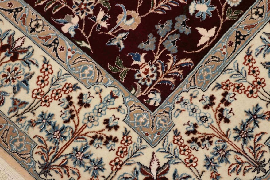 Nain Persian Rug — hand-knotted, 236 × 145 cm, Wool & Silk