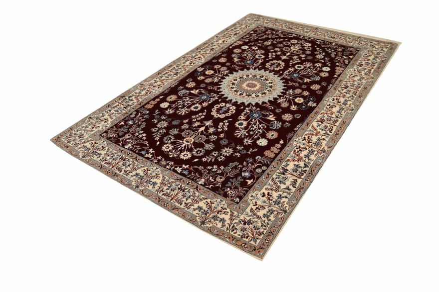Nain Persian Rug — hand-knotted, 236 × 145 cm, Wool & Silk
