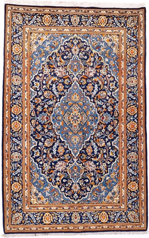 Kashan Persian Rug — hand-knotted, 195 × 133 cm, Wool