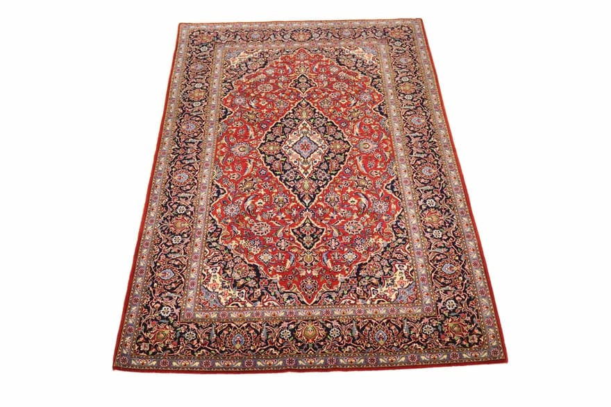 keshan-teppich-227x144-cm-klassisches-blumenmuster-handgeknupft-3 Kashan Persian Rug 225 × 143 cm, Wool, hand-knotted