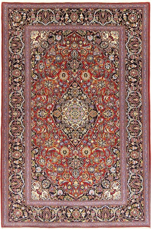 Antique Kashan Persian Rug, 212 × 138 cm, Wool