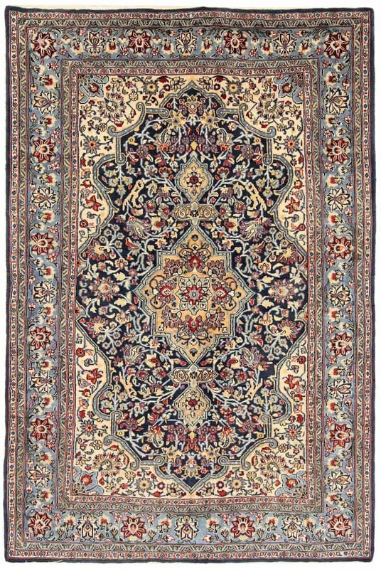 Hand-Knotted Wool Qom Persian Rug, 215 × 136 cm