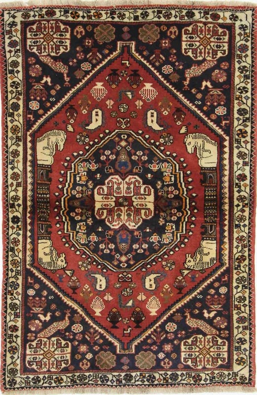 Qashqai Persian Rug — hand-knotted, 177 × 117 cm