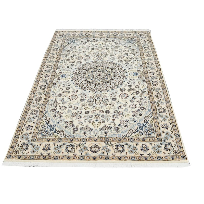Nain Persian Rug 211 × 128 cm, Wool & Silk, hand-knotted