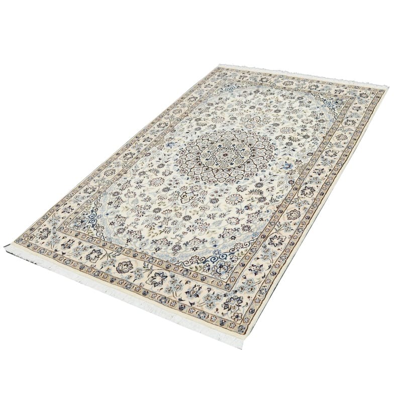 Nain Persian Rug 211 × 128 cm, Wool & Silk, hand-knotted