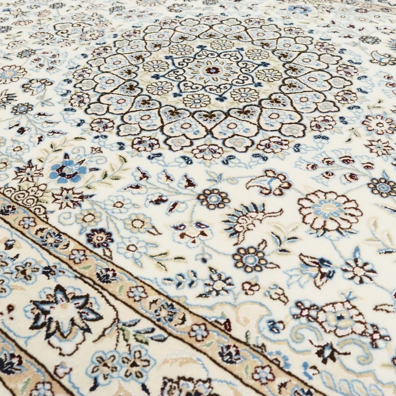 Nain Persian Rug 211 × 128 cm, Wool & Silk, hand-knotted