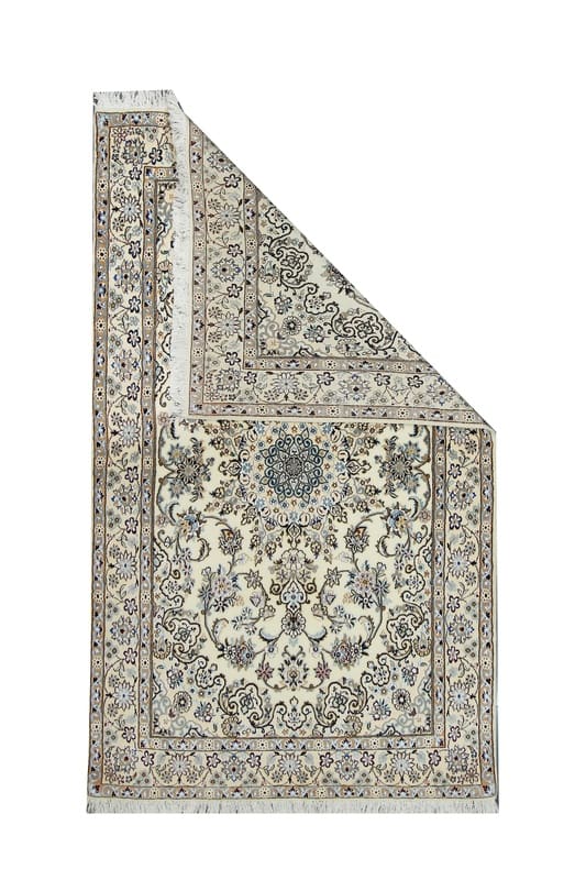 Nain Persian Rug — hand-knotted, 214 × 126 cm, Wool & Silk