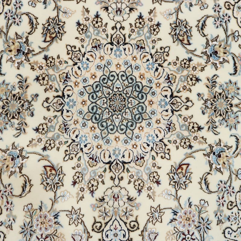 Nain Persian Rug — hand-knotted, 214 × 126 cm, Wool & Silk