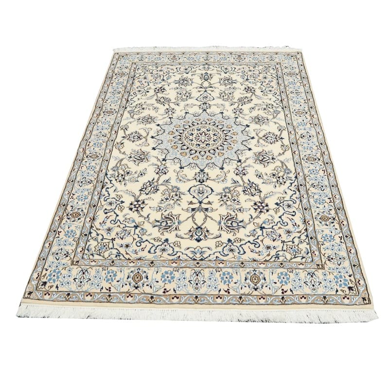 Nain Persian Rug — hand-knotted, 207 × 129 cm, Wool & Silk