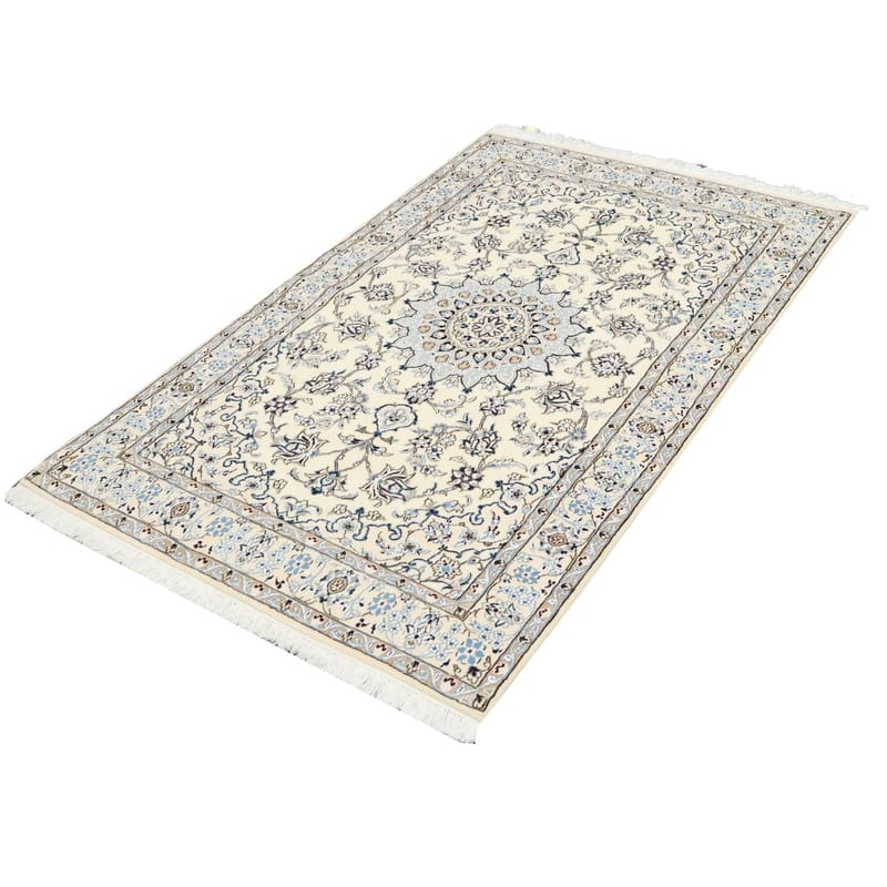 Nain Persian Rug — hand-knotted, 207 × 129 cm, Wool & Silk