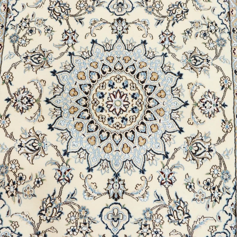 Nain Persian Rug — hand-knotted, 207 × 129 cm, Wool & Silk