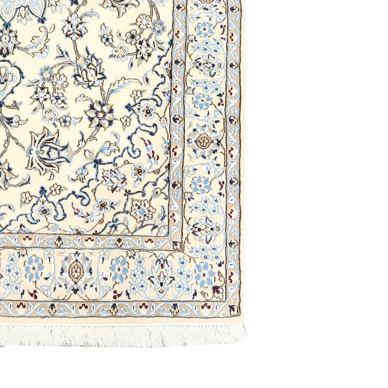 Nain Persian Rug — hand-knotted, 207 × 129 cm, Wool & Silk