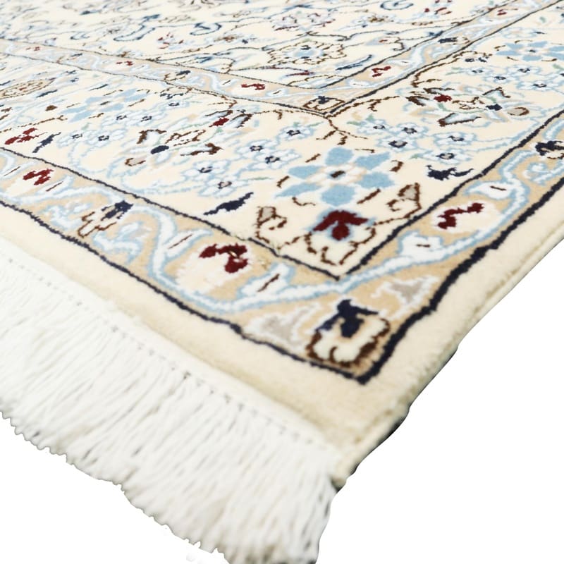 Nain Persian Rug — hand-knotted, 207 × 129 cm, Wool & Silk