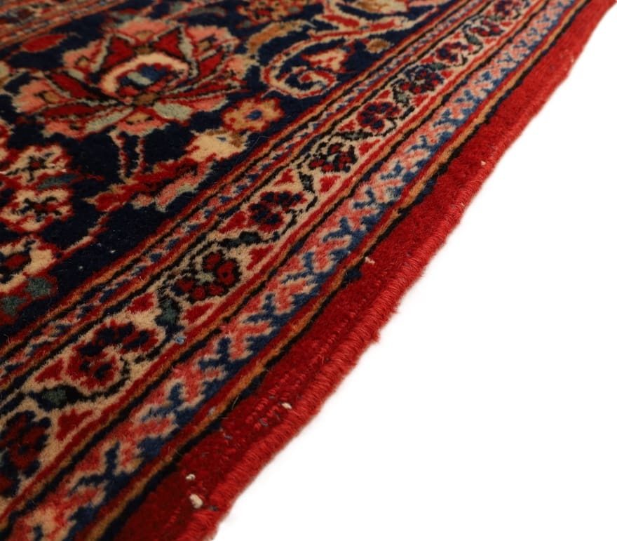 Antique Kashan Persian Rug, 200 × 127 cm, Wool & Silk