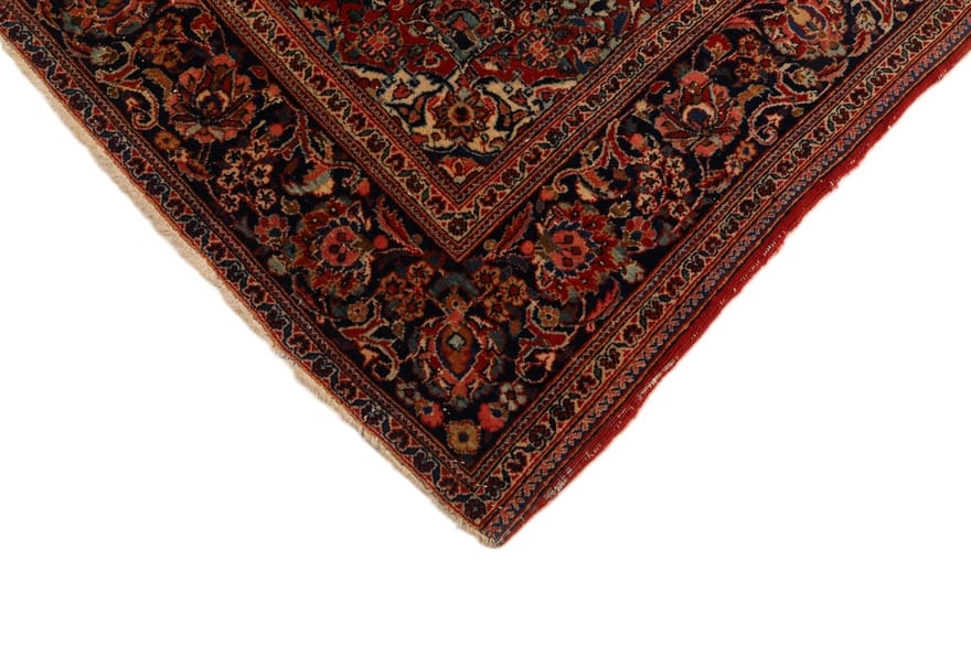 Antique Kashan Persian Rug, 200 × 127 cm, Wool & Silk