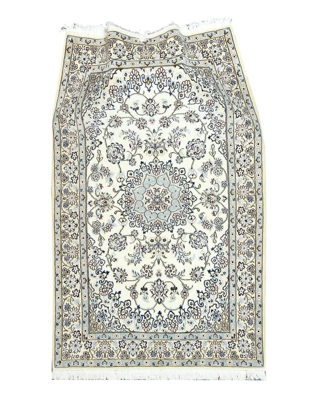 Nain Persian Rug 214 × 128 cm, Wool & Silk, hand-knotted
