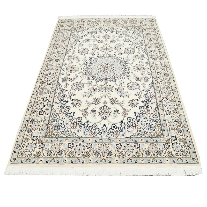 Nain Persian Rug 214 × 128 cm, Wool & Silk, hand-knotted