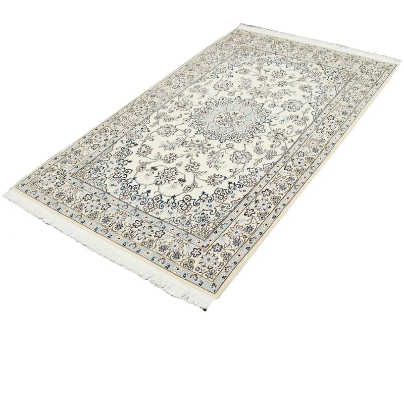Nain Persian Rug 214 × 128 cm, Wool & Silk, hand-knotted