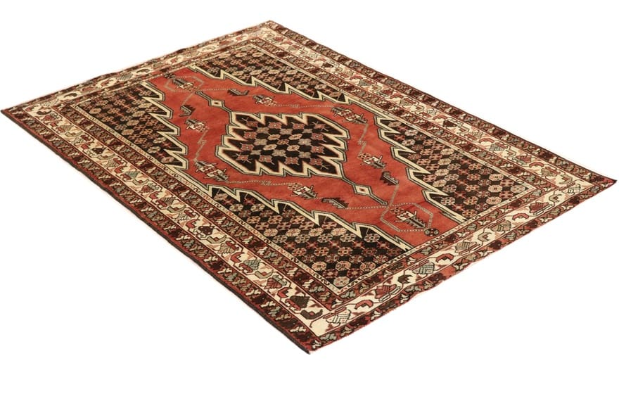 handgeknupfter-perserteppich-200x134-cm-160000-knoten-rot-orange-3 Persian Rug 198 × 133 cm, Wool, hand-knotted