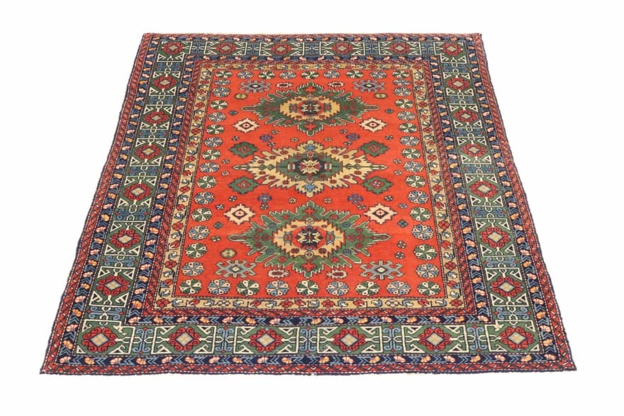 eleganter-russ-teppich-183x132-cm-kaukasus-muster-handgeknupft-2 Hand-Knotted Wool Oriental Rug, 181 × 131 cm