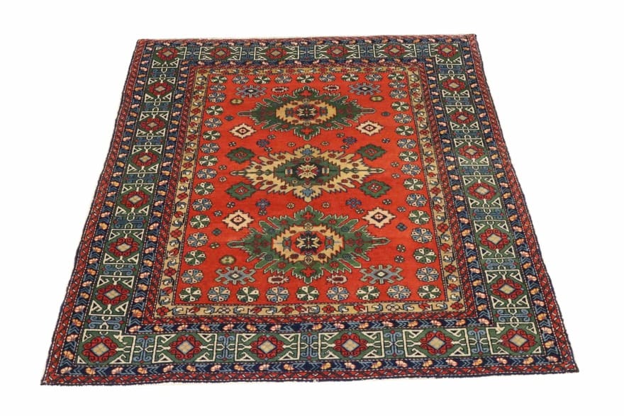 eleganter-russ-teppich-183x132-cm-kaukasus-muster-handgeknupft-3 Hand-Knotted Wool Oriental Rug, 181 × 131 cm