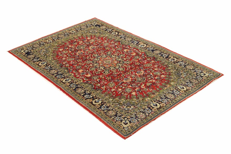 ghom-teppich-209x137-cm-seide-handgeknupft-luxurioses-design-1 Qom Persian Rug 207 × 136 cm, Wool & Silk, hand-knotted
