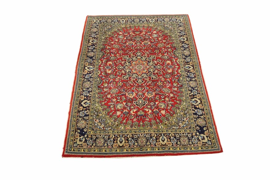 ghom-teppich-209x137-cm-seide-handgeknupft-luxurioses-design-2 Qom Persian Rug 207 × 136 cm, Wool & Silk, hand-knotted
