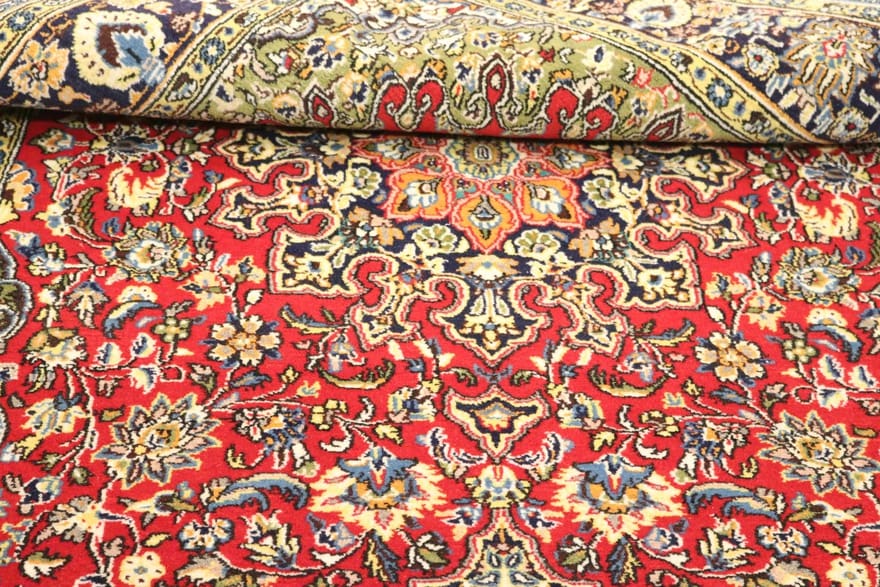 ghom-teppich-209x137-cm-seide-handgeknupft-luxurioses-design-4 Qom Persian Rug 207 × 136 cm, Wool & Silk, hand-knotted