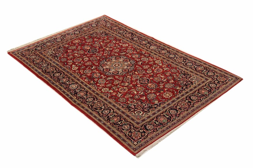 keshan-teppich-214x138-cm-handgeknupft-traditionelles-medaillon-3 Antique Kashan Persian Rug — 212 × 137 cm, Wool