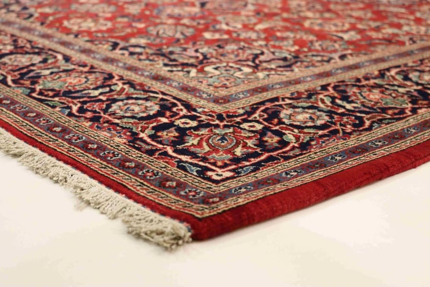 keshan-teppich-214x138-cm-handgeknupft-traditionelles-medaillon-5 Antique Kashan Persian Rug — 212 × 137 cm, Wool