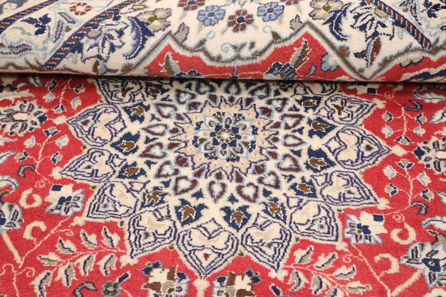 nain-teppich-197x116-cm-1000000-knoten-handgeknupft-5 Nain Persian Rug — hand-knotted, 195 × 115 cm, Wool