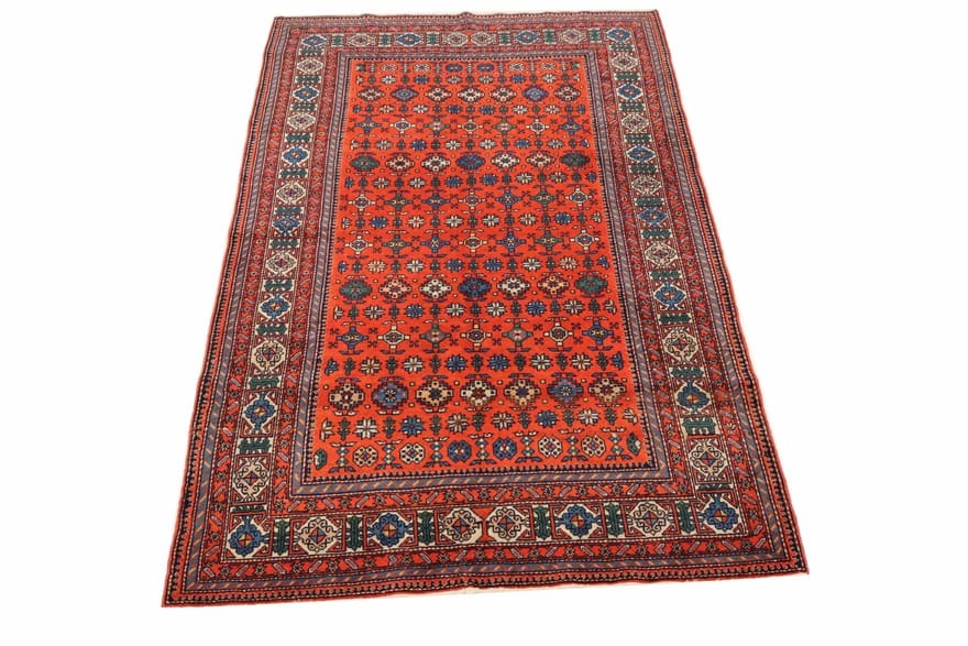 shirwan-teppich-212x130-cm-kaukasus-muster-handgeknupft-6 Antique Oriental Rug — 210 × 129 cm, Wool