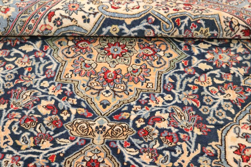 Hand-Knotted Wool Qom Persian Rug, 215 × 136 cm