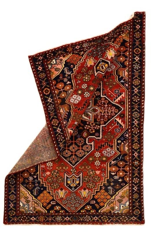 Antique Hamadan Persian Rug, 200 × 129 cm, Wool & Silk