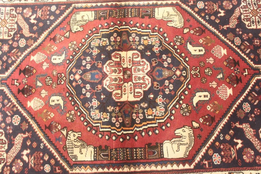 Qashqai Persian Rug — hand-knotted, 177 × 117 cm