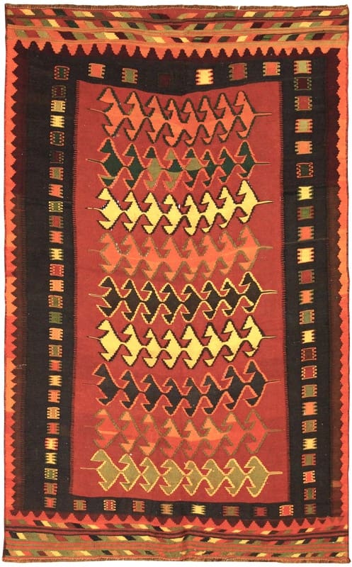 Kilim Persian Rug 254 × 153 cm, Wool, hand-woven