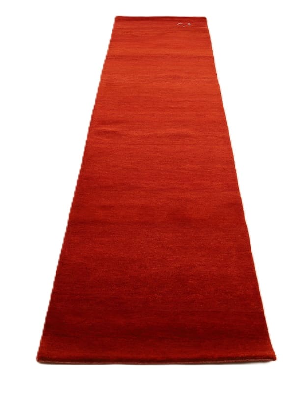 Hand-Knotted Wool Loribaft Indian Rug, 342 × 78 cm